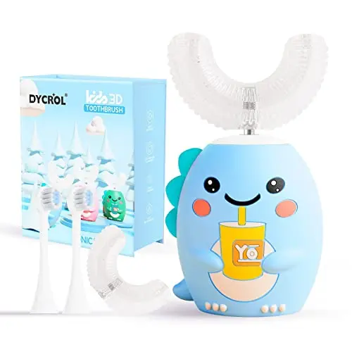 DYCROL dinosaur-shaped U shaped electric toothbrush for kids