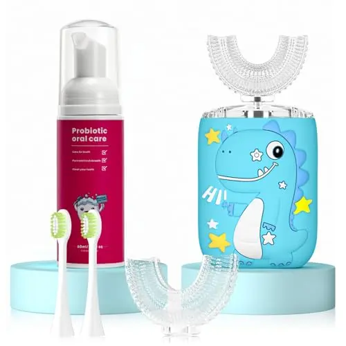 PVOGRT kids U shaped electric toothbrush with multiple cleaning modes
