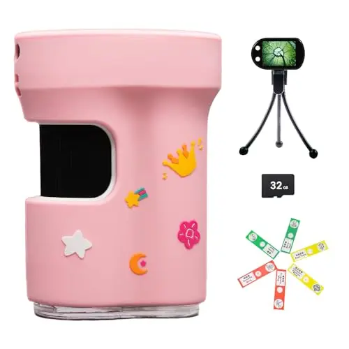 RayHong handheld microscope with LCD screen for educational use