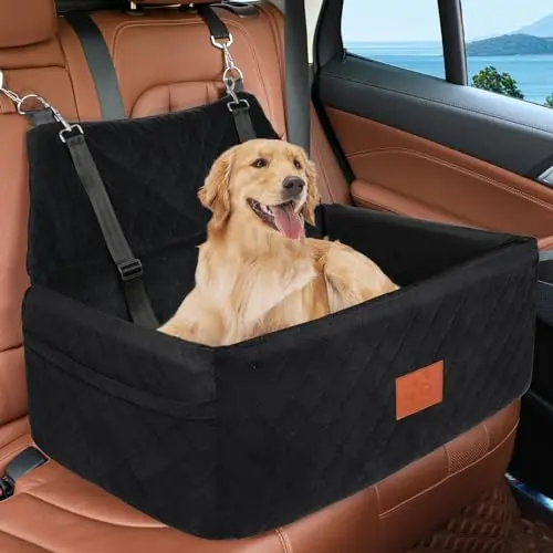 NEEZUKAR portable dog car seat with safety leashes