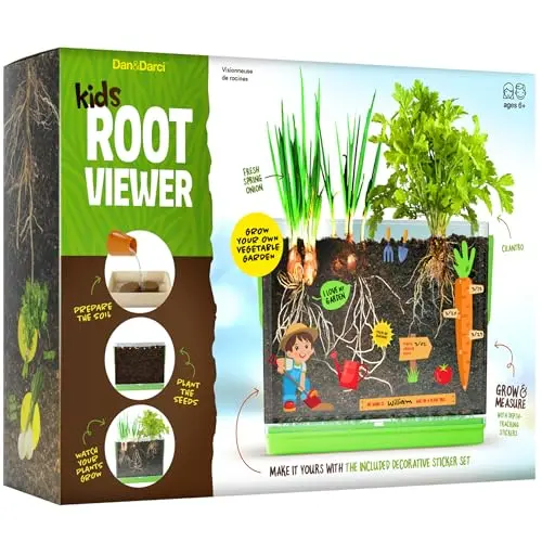 Dan&Darci root viewer kit with transparent planter for growing plants