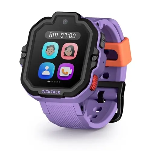 TickTalk 5 kids smartwatch in purple with touchscreen