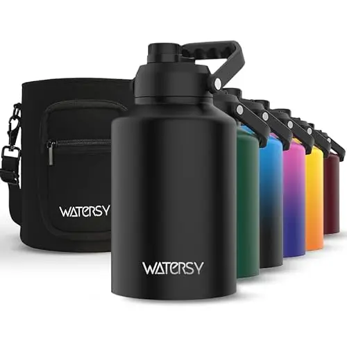 WATERSY 1 gallon insulated water jug in black
