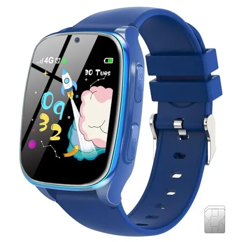 Berilona kids smartwatch in navy blue with square display