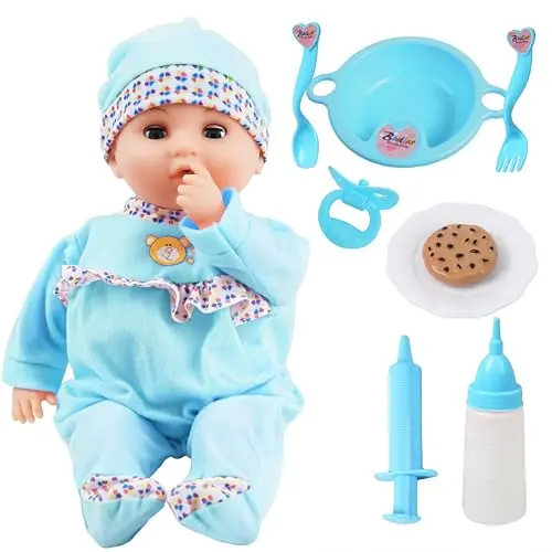 Toy Choi's interactive 16-inch baby doll with sound features and feeding accessories