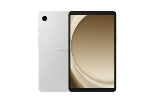 Samsung Galaxy Tab A9 compact tablet in silver with 8.7-inch display