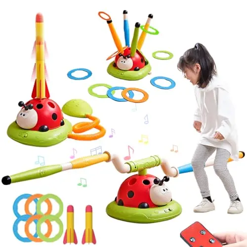 Powza 3 in 1 musical jump toy in ladybug design