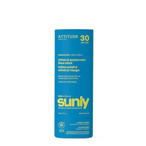 ATTITUDE mineral face sunscreen stick for kids