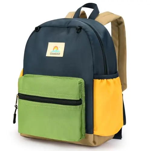 STEAMEDBUN kids backpack with safety whistle and ventilated back