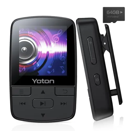 YOTON mini MP3 player with sports clip for kids