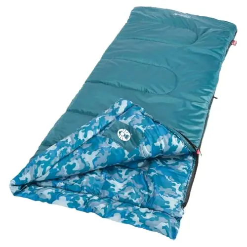 Coleman Kids 45 degree sleeping bag with ThermoTech insulation and comfort features
