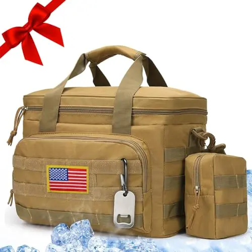 BERRYRIZZ tactical MOLLE insulated lunch box in brown