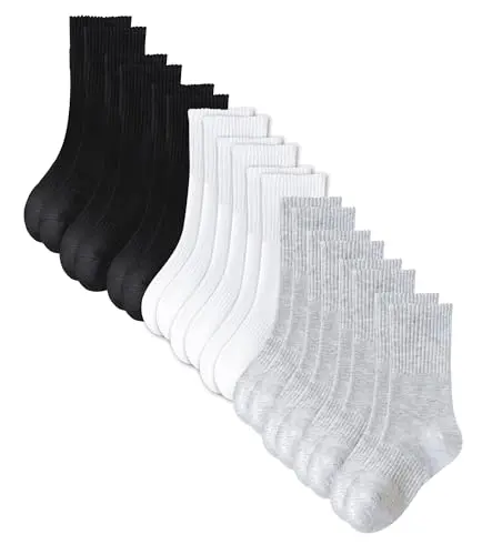 Pareberry boys girls seamless toe crew dress socks