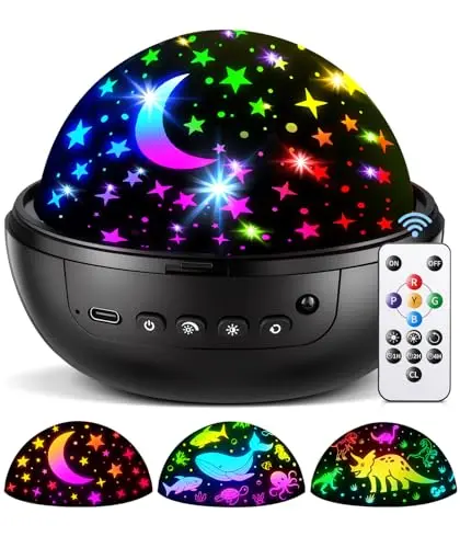 COOLNIGHT star projector with remote control and multiple film options
