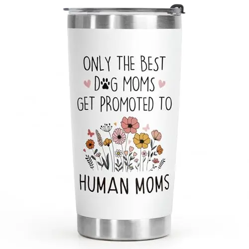 BaubleDazz 20oz insulated tumbler with dog mom promotion message