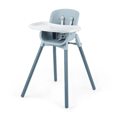 Chicco Zest high chair in capri blue with compact folding design