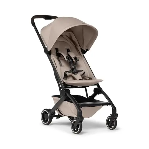 Joolz AER+ lightweight travel stroller folded compactly with travel pouch