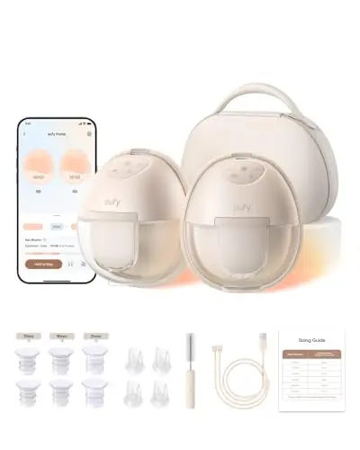 eufy S1 Pro heated wearable breast pump with wireless charging case