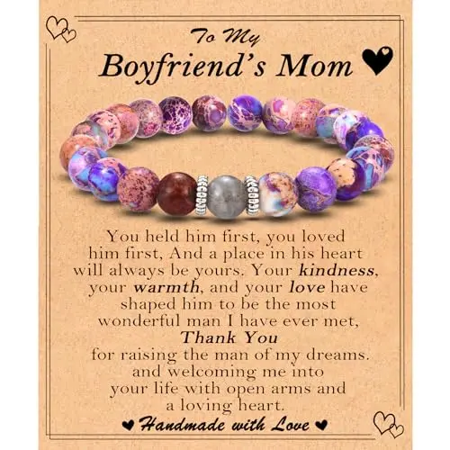 FIEEFX beaded bracelet with Imperial Jasper stones for boyfriend's mom