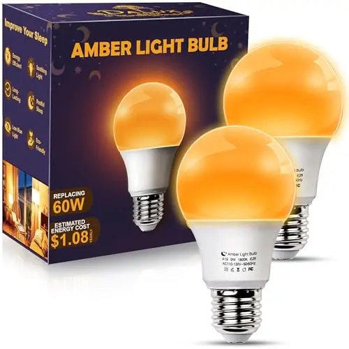 DALUXshop amber sleep light bulb for children's bedroom and nursery