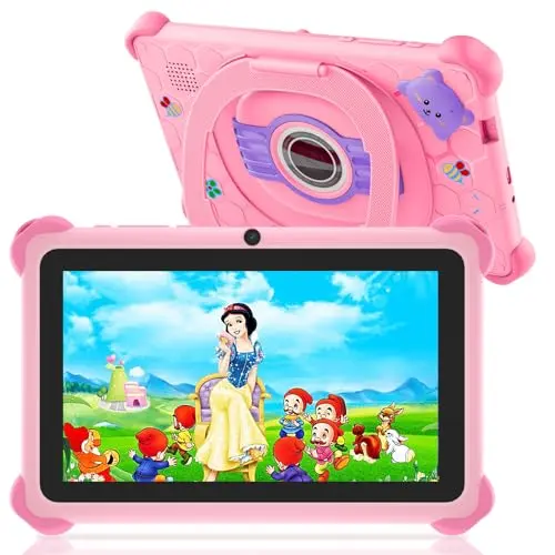 Trayoo 7-inch kids tablet in pink with shockproof case