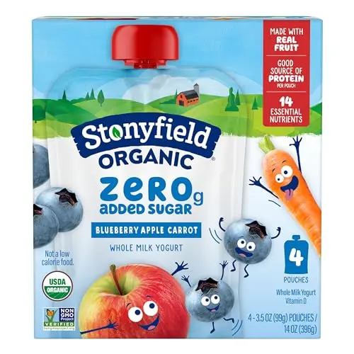Stonyfield Organic Kids Yogurt Pouch with Zero Added Sugar