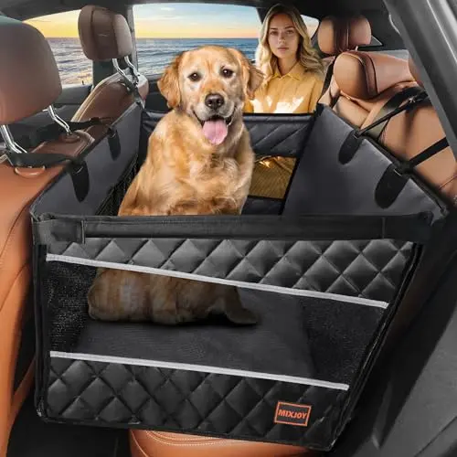 MIXJOY dog car seat with back seat extender and waterproof fabric
