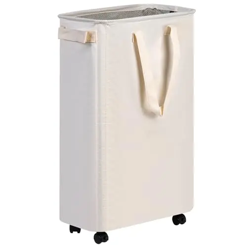 efluky slim laundry hamper with wheels and narrow design