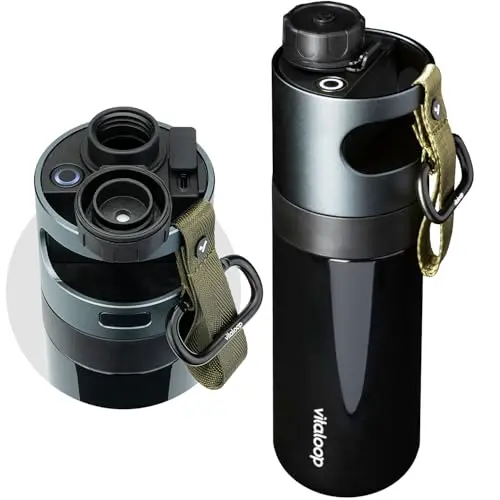 Vitaloop smart water filtration bottle with digital display