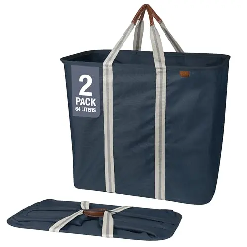 CleverMade collapsible laundry basket set of two