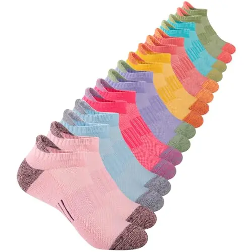 Comfoex girls athletic socks with arch support and cushioned sole