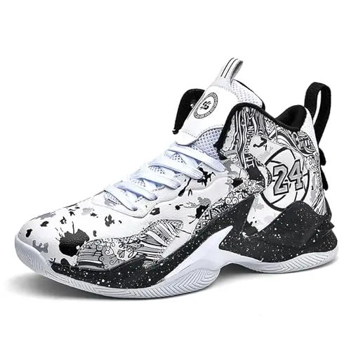 Huogra kids basketball shoes with breathable upper and cushioned sole