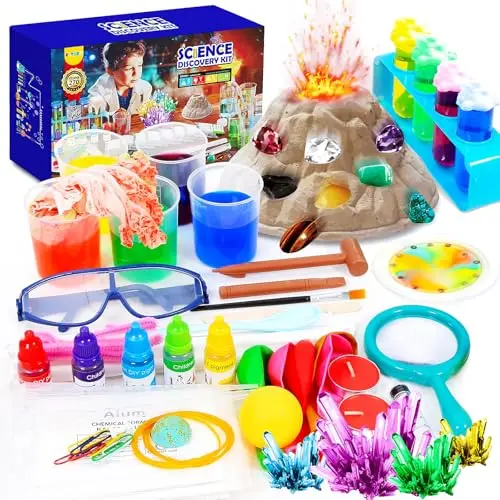 BATURU Science Kits with multiple experiments including volcano and crystal growing