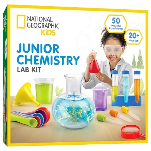 National Geographic Junior Chemistry Set for young children with lab tools