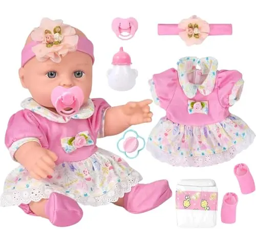 ZQDOLL 12-inch baby doll with accessories set