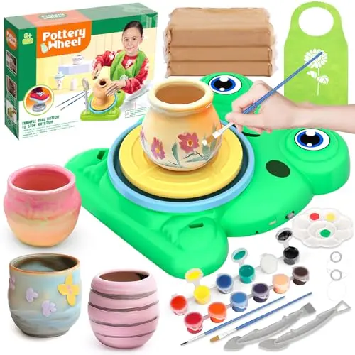 Aujazyble green pottery wheel kit with educational focus