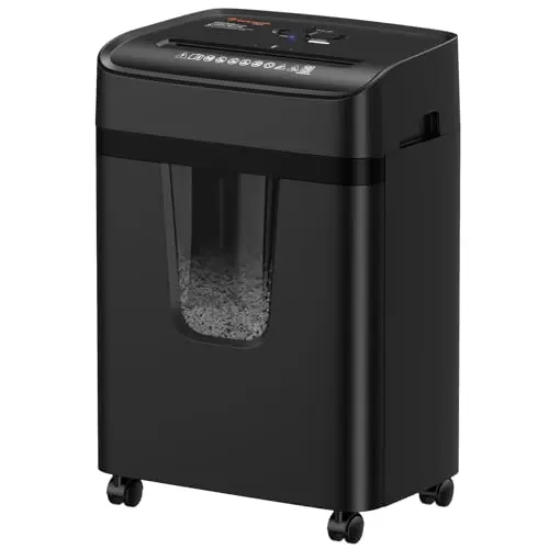 Bonsaii 12-sheet cross-cut paper shredder with pull-out bin