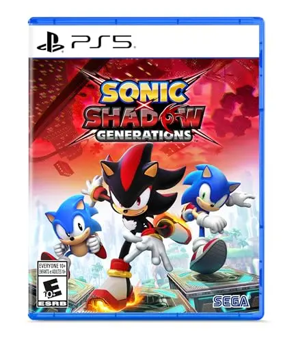 Sonic X Shadow Generations PS5 game cover featuring Sonic and Shadow