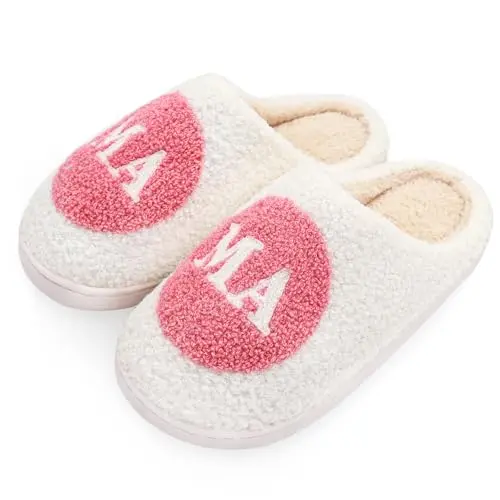 Etomiel fun cute mama bear slippers with plush material and memory foam