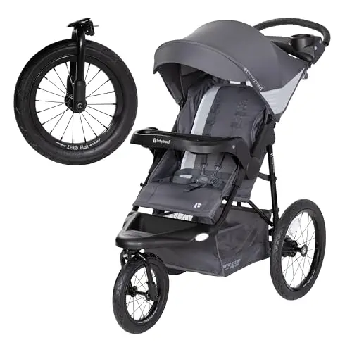 Baby Trend Expedition Zero Flat jogger with LED lights in dash grey