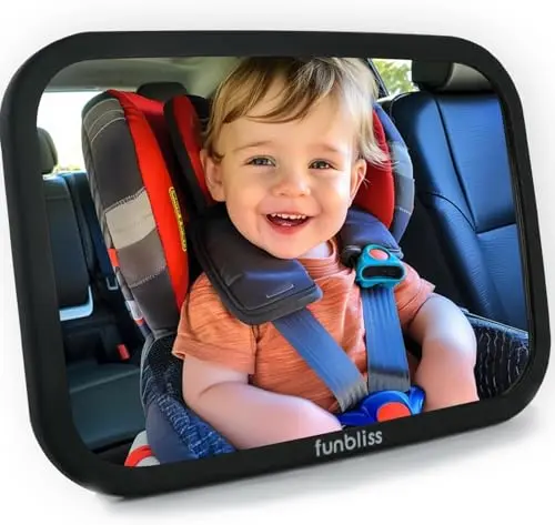 Funbliss affordable baby car mirror installed in vehicle
