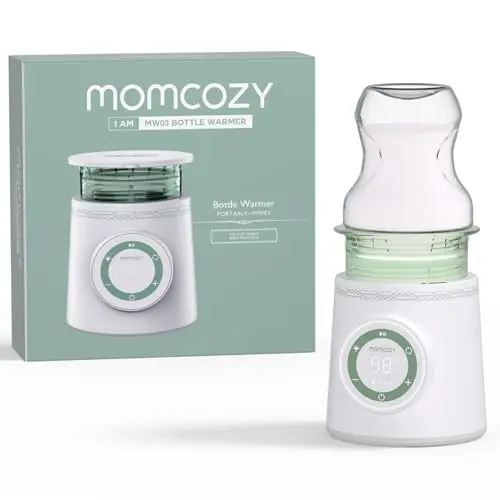 Momcozy portable cordless bottle warmer with charging base and travel case