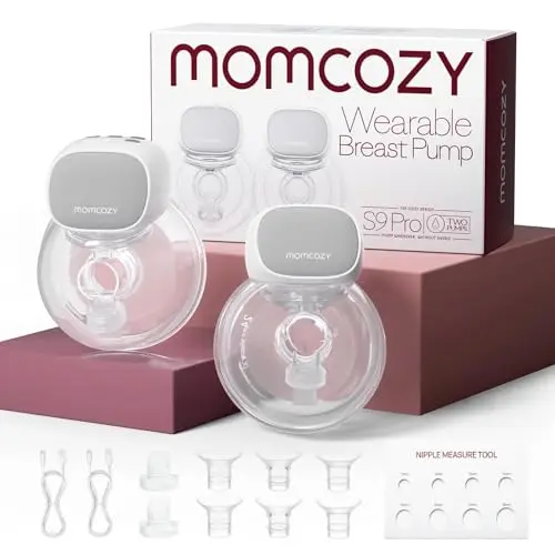 Momcozy S9 Pro wearable breast pump with LED display