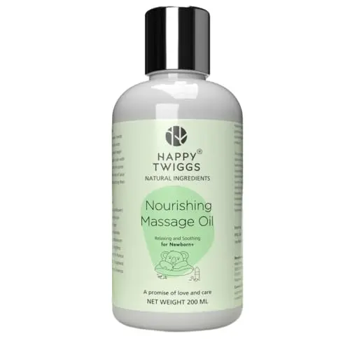 HAPPY TWIGGS Organic Massage Oil with coconut and sunflower oils