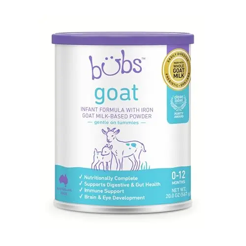 Bubs Whole Goat Milk Formula with Iron powder can