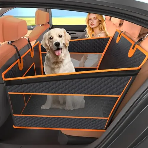 Instraella foldable dog car seat with mesh windows
