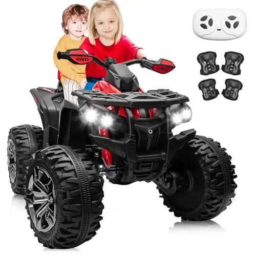 JOYRACER kids electric ATV with remote control and two seats