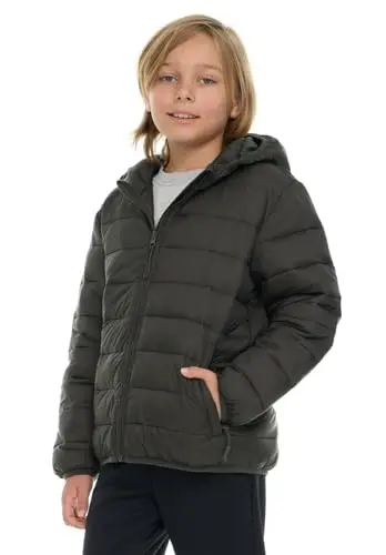 Outerfit packable boys puffer jacket with hood