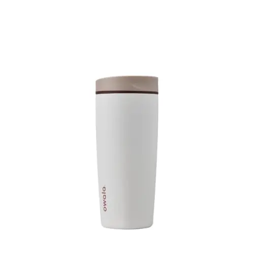 Owala SmoothSip Slider insulated coffee tumbler in Vanilla Bean color