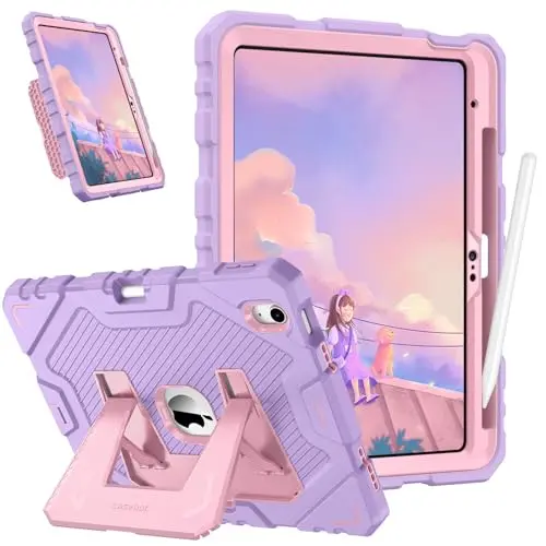 Fintie purple-pink iPad case for newer models with pencil holder and kickstand